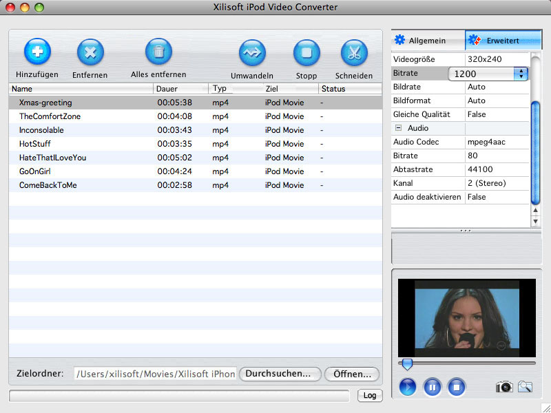 Xilisoft iPod Video Converter for Mac - Mac iPod video converter